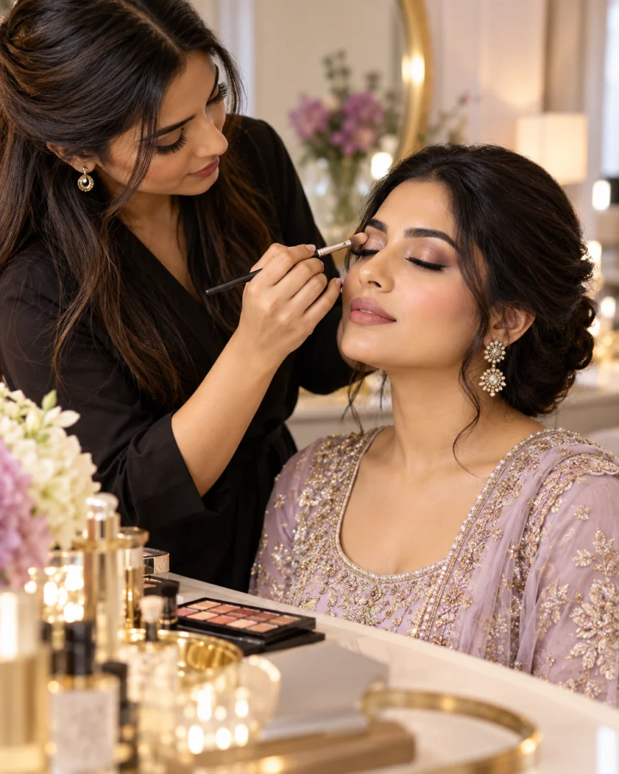 At-home makeup