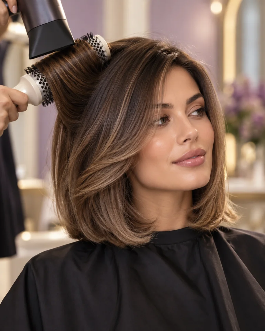 Haircut with styling
