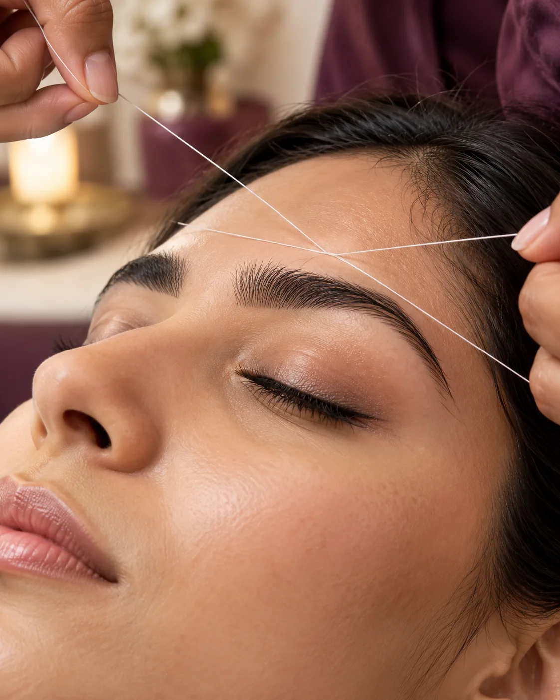 Eyebrow threading